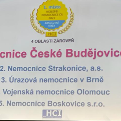 Nemocnice esk Budjovice vyhrla ji potet za sebou v ebku eskch nemocnic v anket NEJLEP NEMOCNICE 2022.